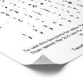 Grunge Font Karakter Blad voor Zazzle Poster (Hoek)