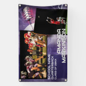 Grunge Football Senior Sport Banner (Verticaal)