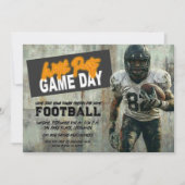 Grunge Football Super Player Party Kaart (Voorkant)