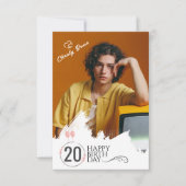 Grunge | Foto Elke leeftijd Aangepaste Verjaardag  Bedankkaart (Voorkant)