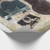 Grunge fotograaf fotografie  camera cadeaupapier (Hoek)