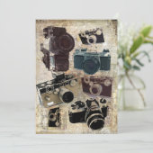 Grunge fotograaf fotografie camera kaart (Staand voorkant)