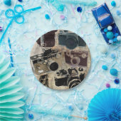 Grunge fotograaf fotografie camera papieren bordje (Feest)