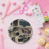 Grunge fotograaf fotografie camera papieren bordje (Feest)