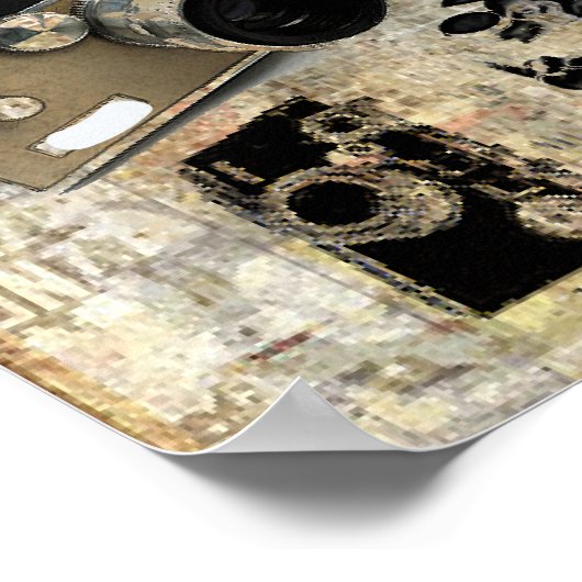 Grunge fotograaf fotografie  camera poster (Hoek)