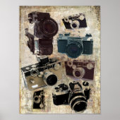 Grunge fotograaf fotografie  camera poster (Voorkant)