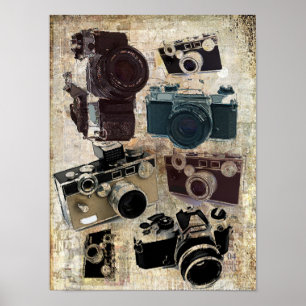 Grunge fotograaf fotografie camera poster