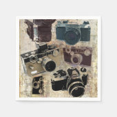 Grunge fotograaf fotografie camera servetten (Voorkant)