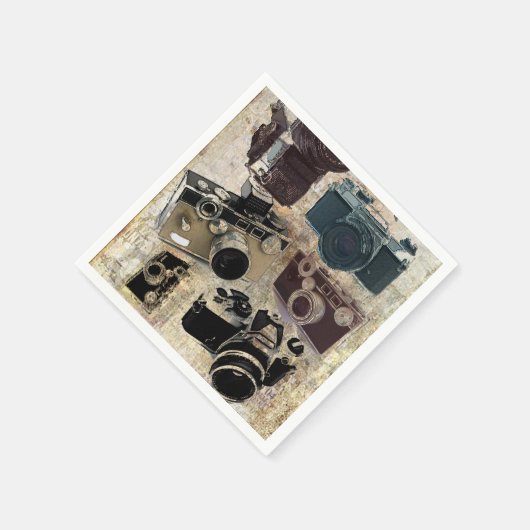Grunge fotograaf fotografie camera servetten (Hoek)