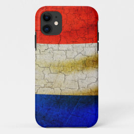 Grunge France vlag iPhone 11 Hoesje