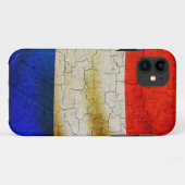 Grunge France vlag Case-Mate iPhone Case (Achterkant (horizontaal))