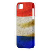 Grunge France vlag Case-Mate iPhone Case (Achterkant Links)