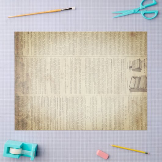 Grunge French Dictionary Page Tissuepapier (Craft)