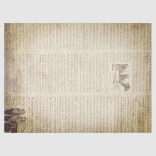 Grunge French Dictionary Page Tissuepapier (Voorkant)