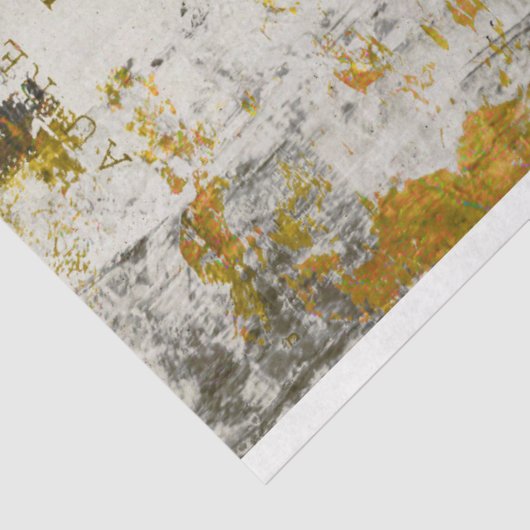 Grunge French Ephemera op Abstracte achtergrond Tissuepapier (Detail)