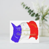 Grunge French Flag Briefkaart (Staand voorkant)