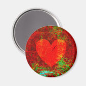 Grunge gebroken hart magneet (Voorkant / Achterkant)