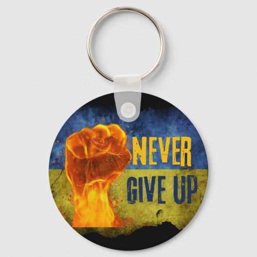 Grunge geeft Oekraïne nooit de vuist weg Sleutelhanger (Voorkant)