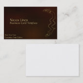 Grunge Geoglyph Logo Gold Metallic Nazca Lines Visitekaartje (Voorkant / Achterkant)