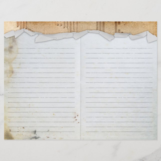  Grunge gescheurd Edge Scrapbook Journal Paper (Voorkant)