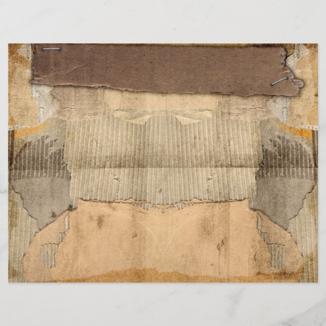  Grunge gescheurd karton Scrap Journal Page (Voorkant)