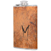 Grunge gestikt lederen monogram heupfles (Links)