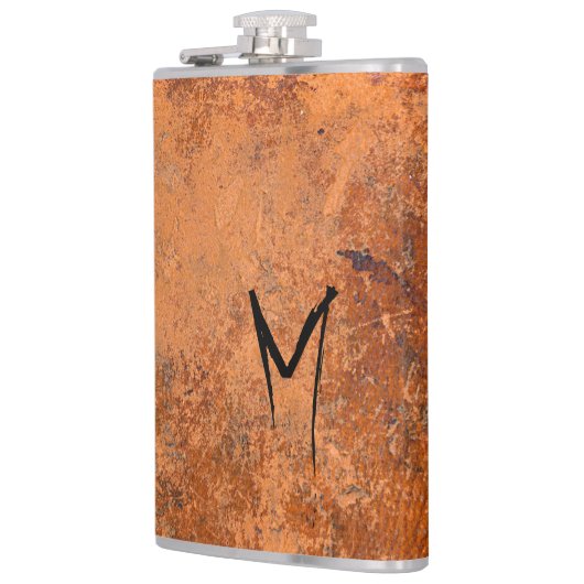 Grunge gestikt lederen monogram heupfles (Links)