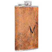 Grunge gestikt lederen monogram heupfles (Rechts)