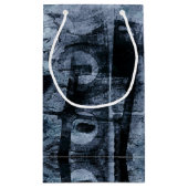 Grunge geverfde graffiti | Donkere marine en Denim Klein Cadeauzakje (Achterkant)