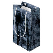 Grunge geverfde graffiti | Donkere marine en Denim Klein Cadeauzakje (Voorkant Gekanteld)