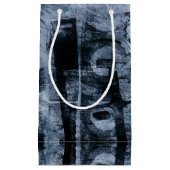 Grunge geverfde graffiti | Donkere marine en Denim Klein Cadeauzakje (Voorkant)