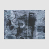 Grunge geverfde graffiti | Donkere marine en Denim Tissuepapier (Voorkant)