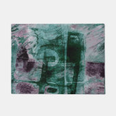 Grunge geverfde graffiti | Moody Plum Paars Green Deurmat (Voorkant)