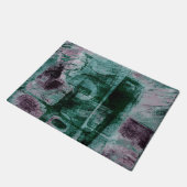 Grunge geverfde graffiti | Moody Plum Paars Green Deurmat (Schuin)