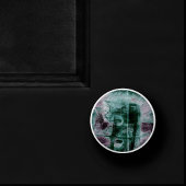 Grunge geverfde graffiti | Moody Plum Paars Green Keramische Knop