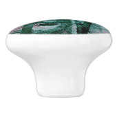 Grunge geverfde graffiti | Moody Plum Paars Green Keramische Knop (Zijkant)