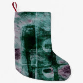 Grunge geverfde graffiti | Moody Plum Paars Green Kleine Kerstsok (Voorkant)