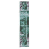 Grunge geverfde graffiti | Moody Plum Paars Green Korte Tafelloper (Voorkant)