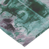 Grunge geverfde graffiti | Moody Plum Paars Green Korte Tafelloper (Hoek)