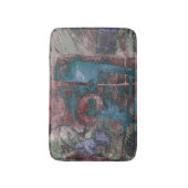 Grunge geverfde graffiti | Rust Red Blue Taupe Badmat (Voorkant Verticaal)