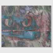 Grunge geverfde graffiti | Rust Red Blue Taupe Cadeaupapier (Vlak)