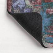 Grunge geverfde graffiti | Rust Red Blue Taupe Muismat (Hoek)