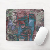 Grunge geverfde graffiti | Rust Red Blue Taupe Muismat (Met muis)
