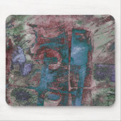 Grunge geverfde graffiti | Rust Red Blue Taupe Muismat (Voorkant)