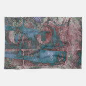 Grunge geverfde graffiti | Rust Red Blue Taupe Theedoek (Horizontaal)