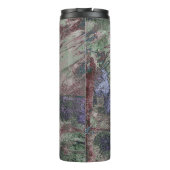 Grunge geverfde graffiti | Rust Red Blue Taupe Thermosbeker (Achterkant)