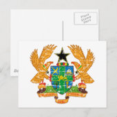 Grunge Ghana mantel of arms design Briefkaart (Voorkant / Achterkant)