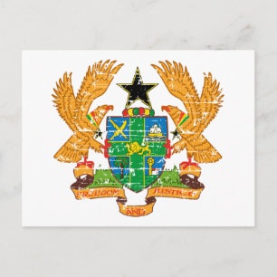 Grunge Ghana mantel of arms design Briefkaart