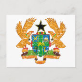 Grunge Ghana mantel of arms design Briefkaart (Voorkant)