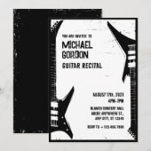 Grunge Gitaar recital Kaart (Voorkant / Achterkant)